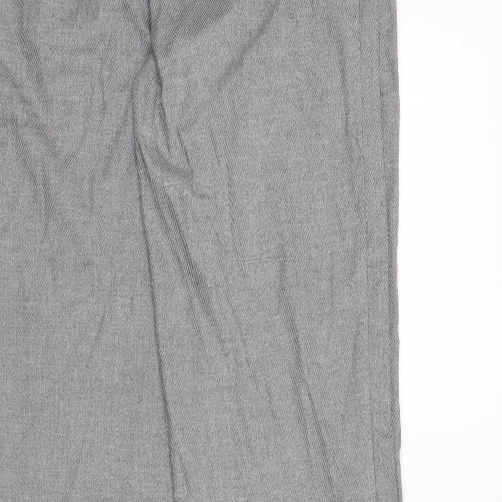 M&S Womens Grey Dress Pants Trousers Size 8 L28 in
