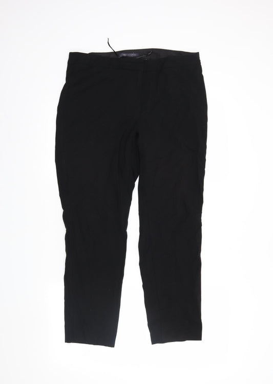 Womens UK Size 14 M&S Regular Fit Dress Pants Black Trousers