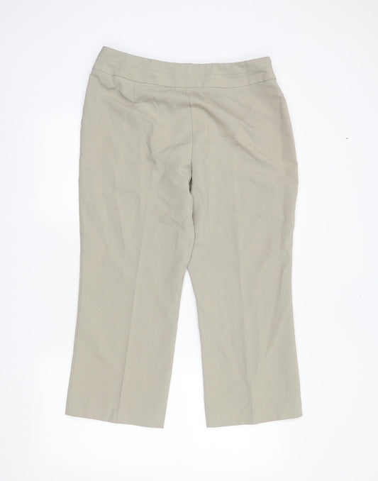 M&S Womens Beige Trousers Size 14 L24 in