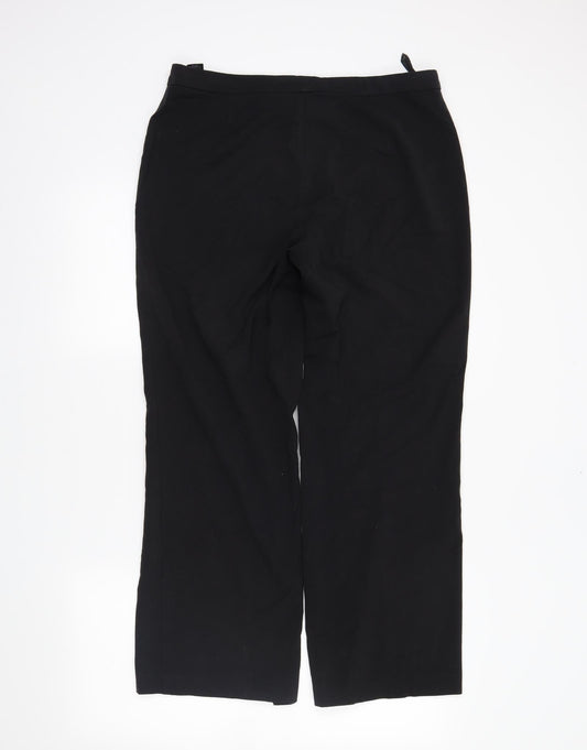 M&S Womens Black Trousers Size 14 L26 in