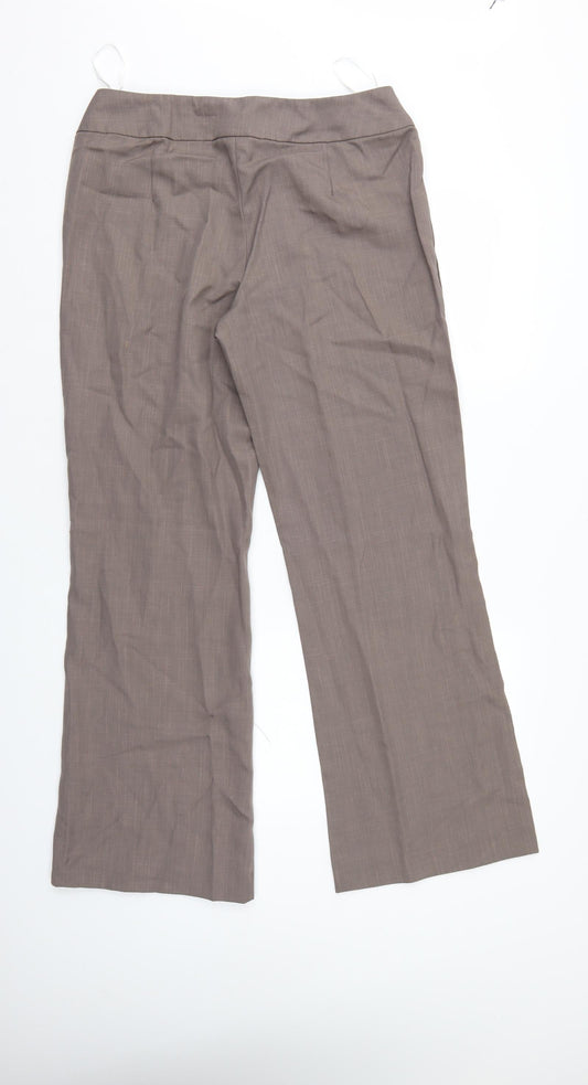Debenhams Womens Brown Trousers Size 12 L30 in