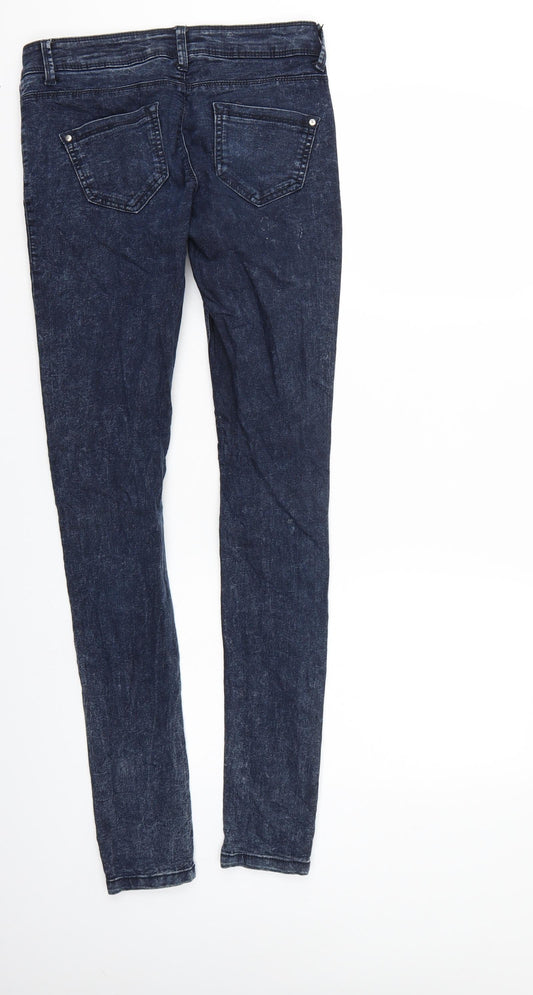 Denim & Co. Womens Blue Denim Skinny Jeans Size 6 L31 in