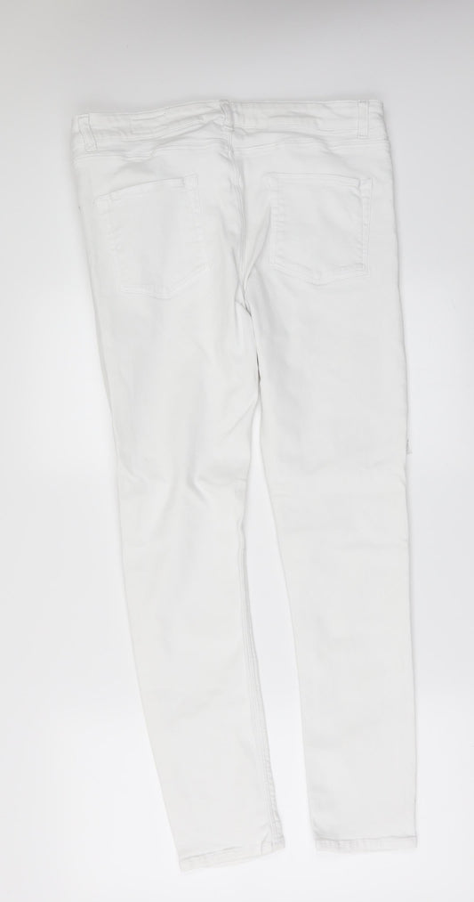 ASOS Womens White  Denim Skinny Jeans Size 34 in L30 in
