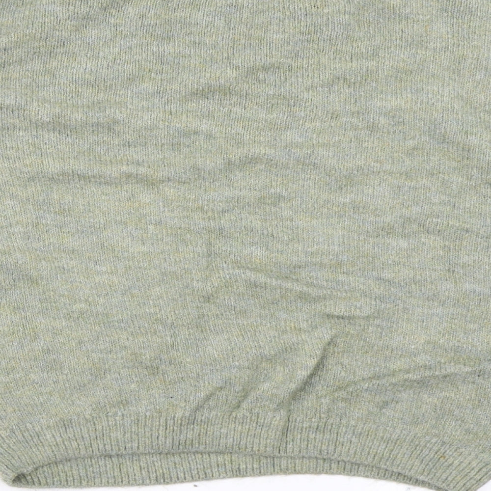 H&M Girls Green Knit Pullover Jumper Size 11-12 Years