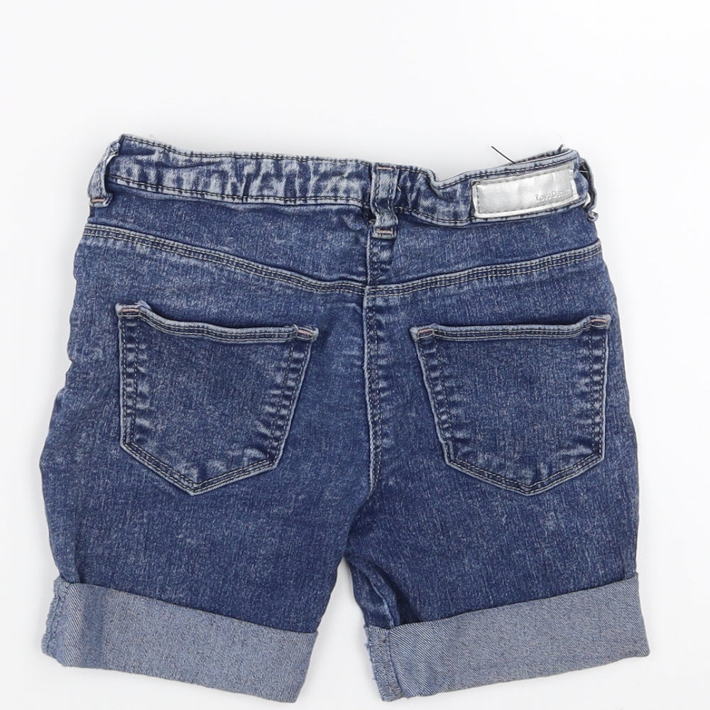 Matalan Girls Blue Denim Bermuda Shorts Size 7 Years