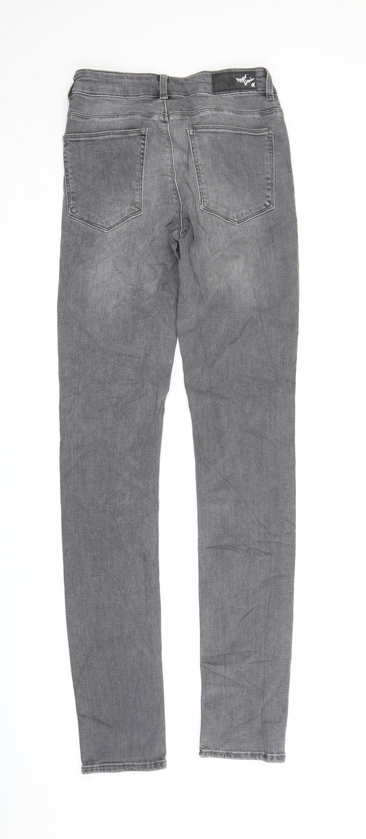 Never Denim Mens Grey Denim Skinny Jeans Size 27 in L31 in