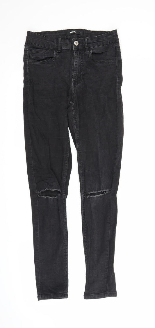 BikBok Womens Black Denim Skinny Jeans Size S L27 in