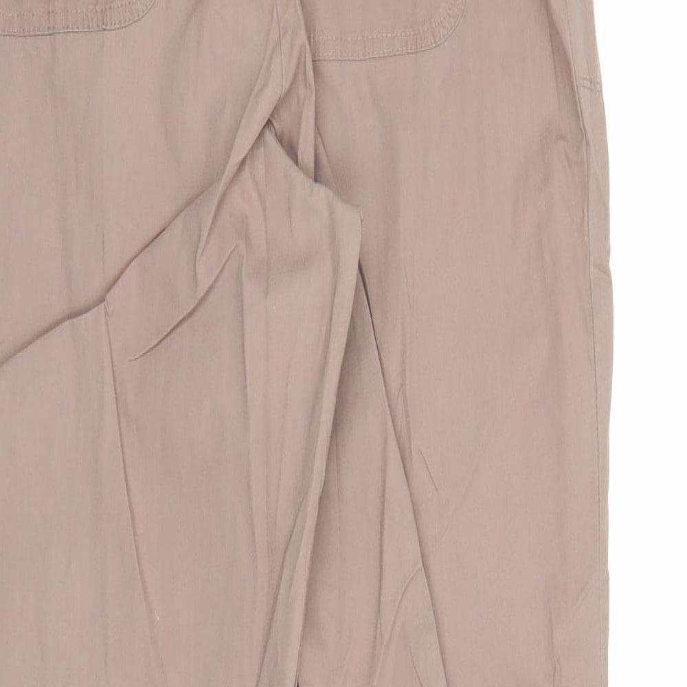 Womens UK Size 12 Classics Regular Fit Brown Trousers