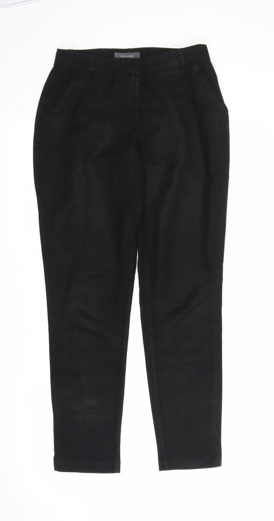 Womens UK Size 8 Primark Regular Fit Carrot Black Trousers