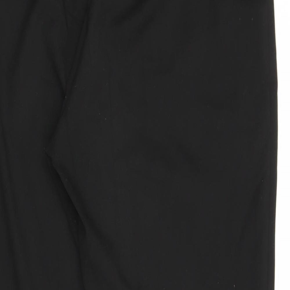 Womens UK Size M Preworn Regular Fit Black Trousers
