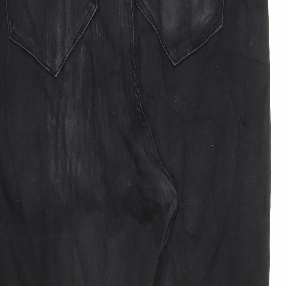 Primark Womens Black Denim Skinny Jeans Size 16 L25 in