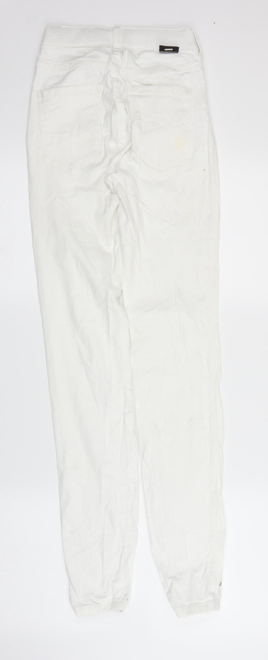 Womens UK Size S Dr Denim Regular Fit Skinny White Jeans