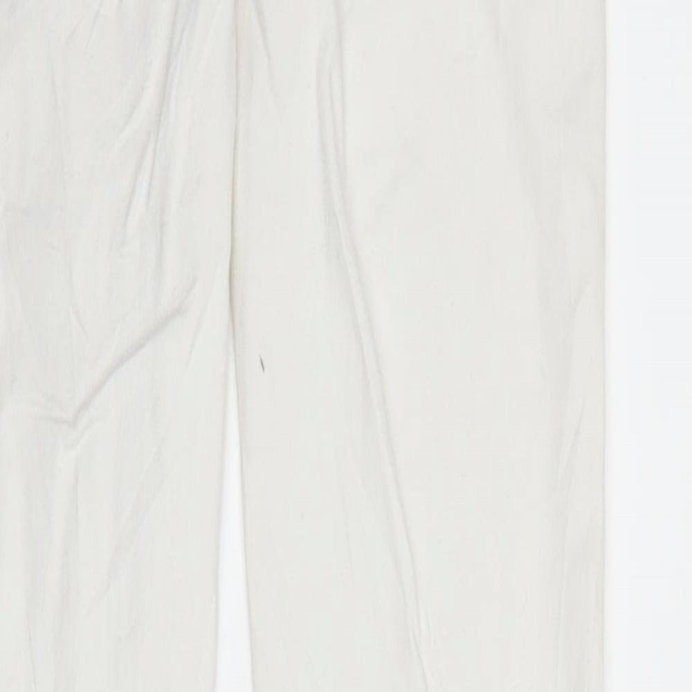 Now and Then Womens White Denim Skinny Jeans Size M L31 in