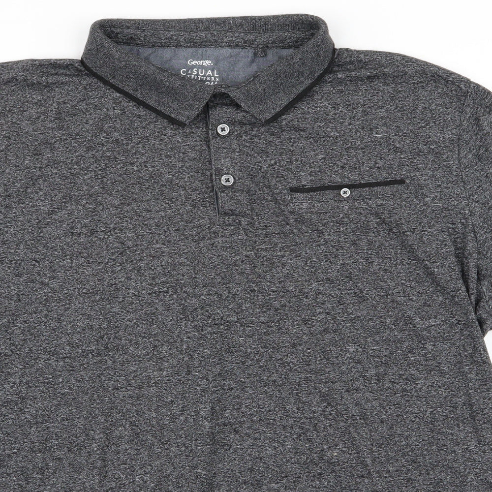 Asda George Mens Black Polo Size 2XL