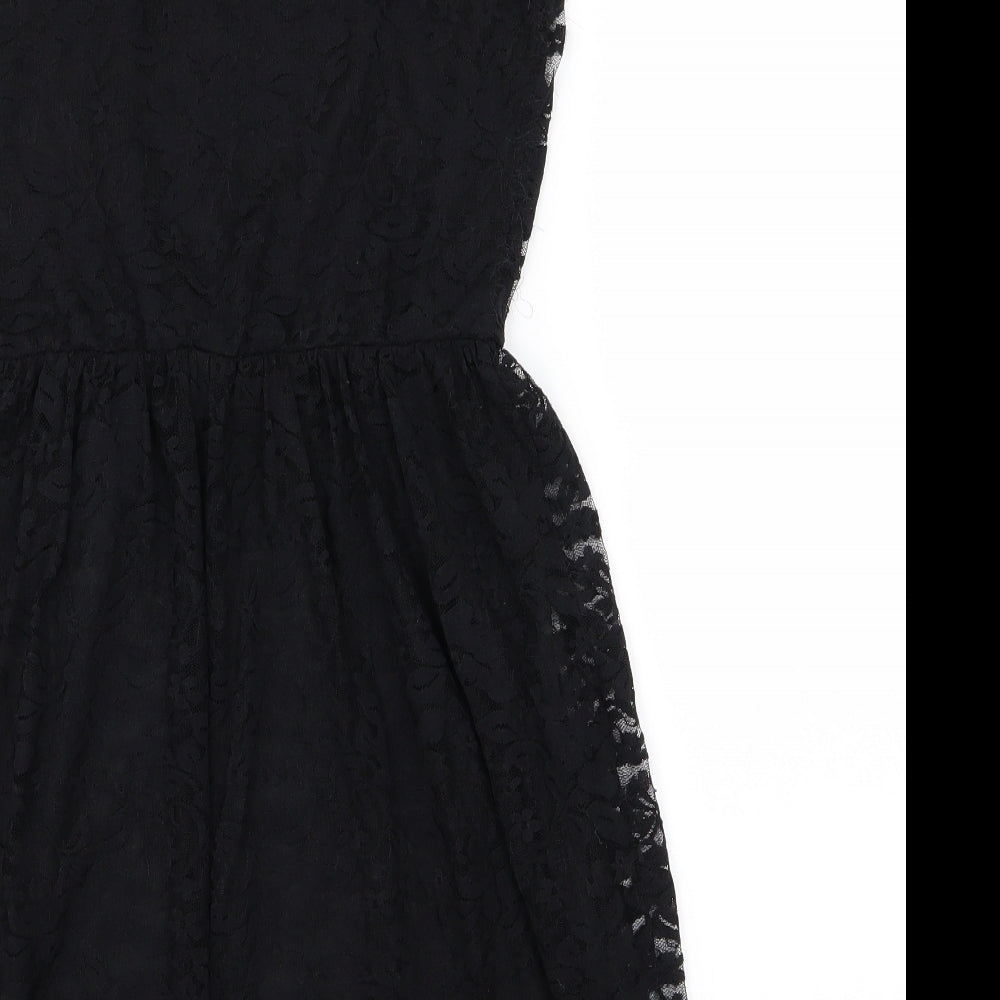 Instyle Womens Black Floral Fit & Flare Size M