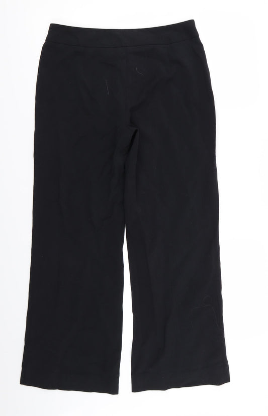 m&s Womens Black Trousers Size 10 L28 in