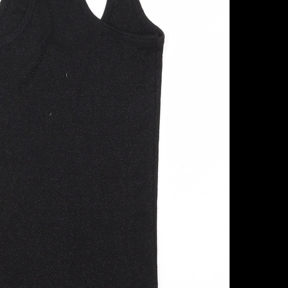 Womens UK Size 8 Dorothy Perkins Black Basic Tank