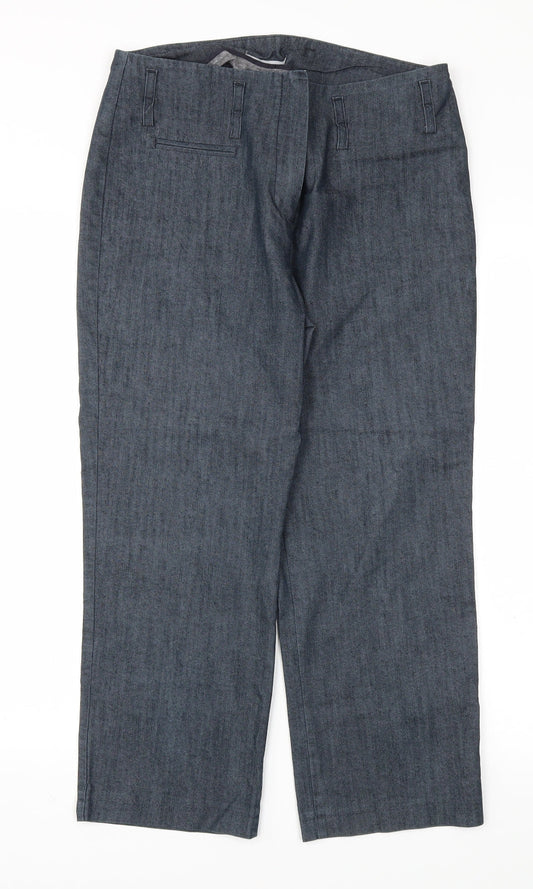 Womens UK Size 12 M&S Relaxed Fit Grey Trousers