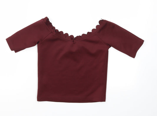 New Look Womens Red Basic T-Shirt Size 6