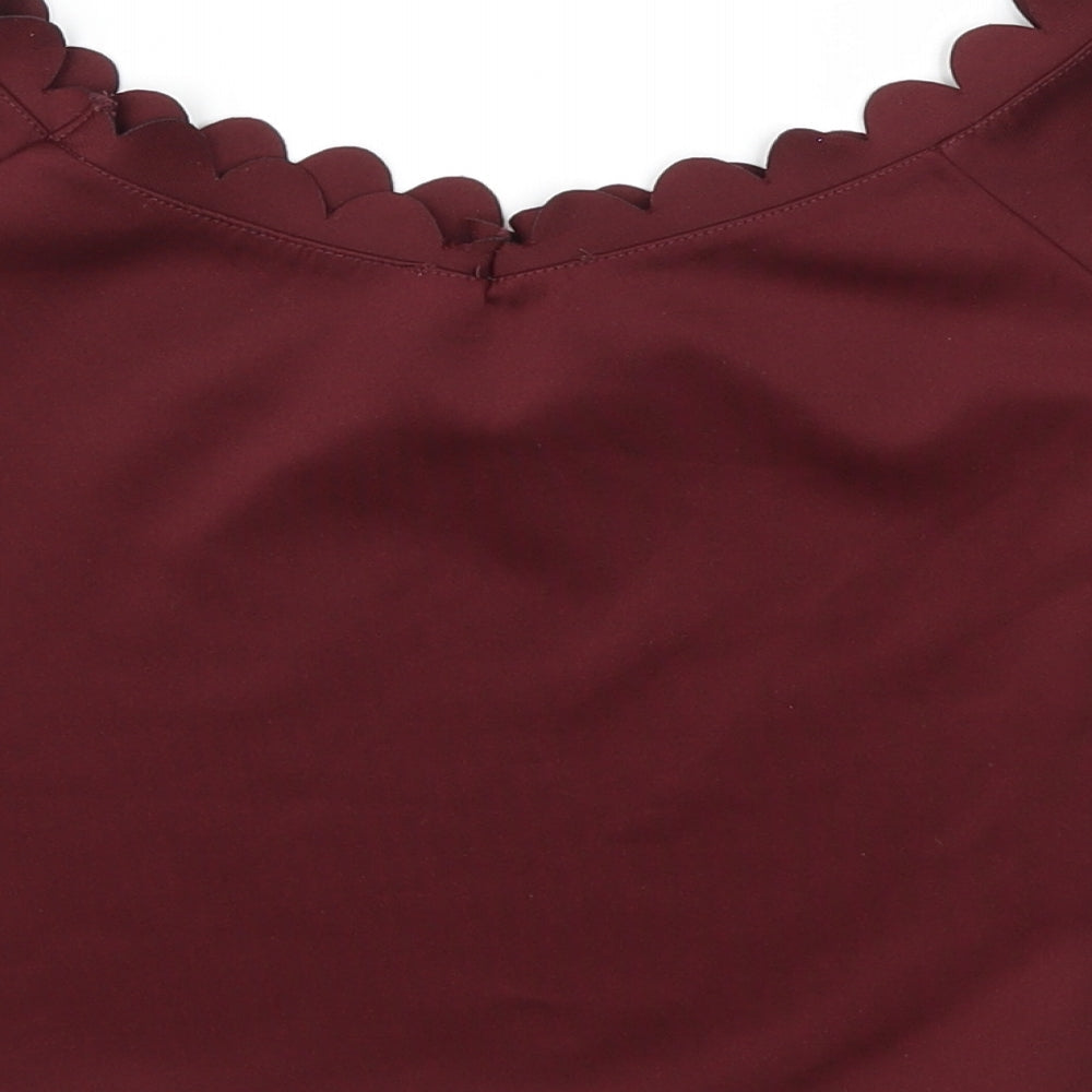 New Look Womens Red Basic T-Shirt Size 6
