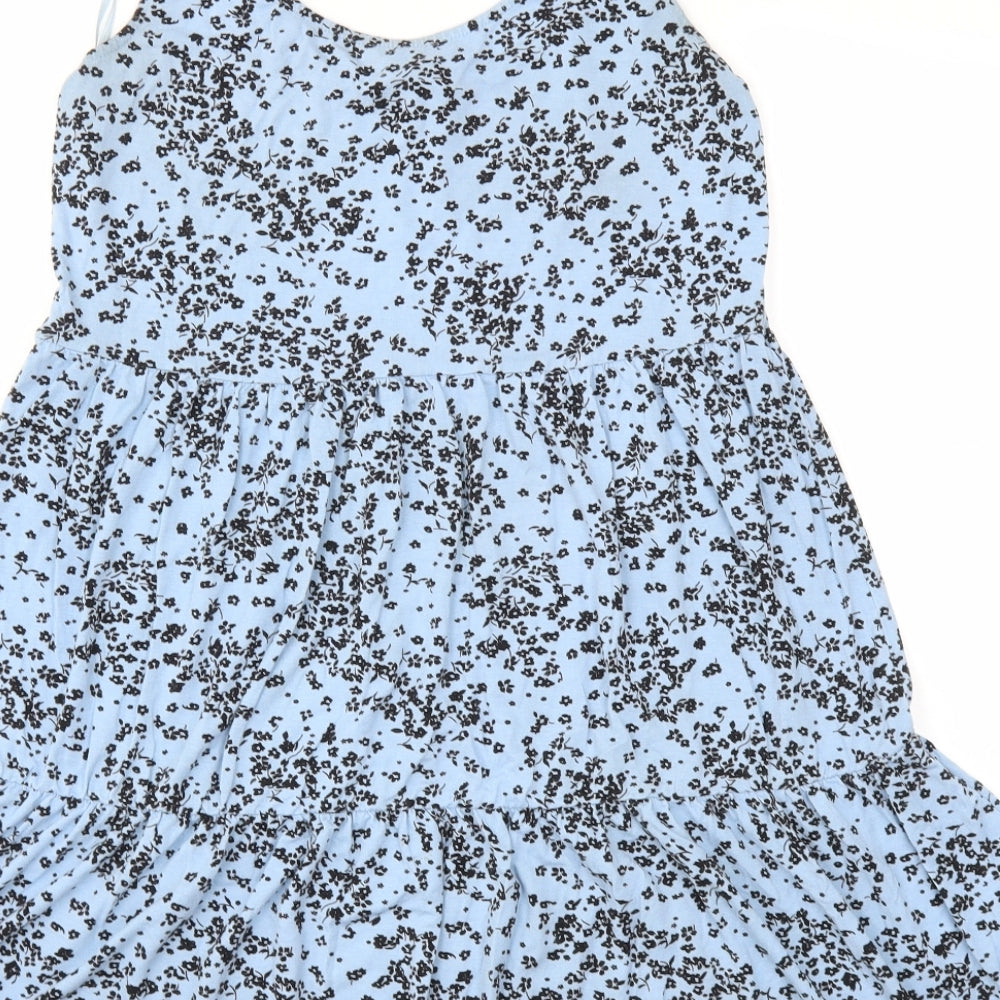 F&F Womens Blue Floral Fit & Flare Size 8