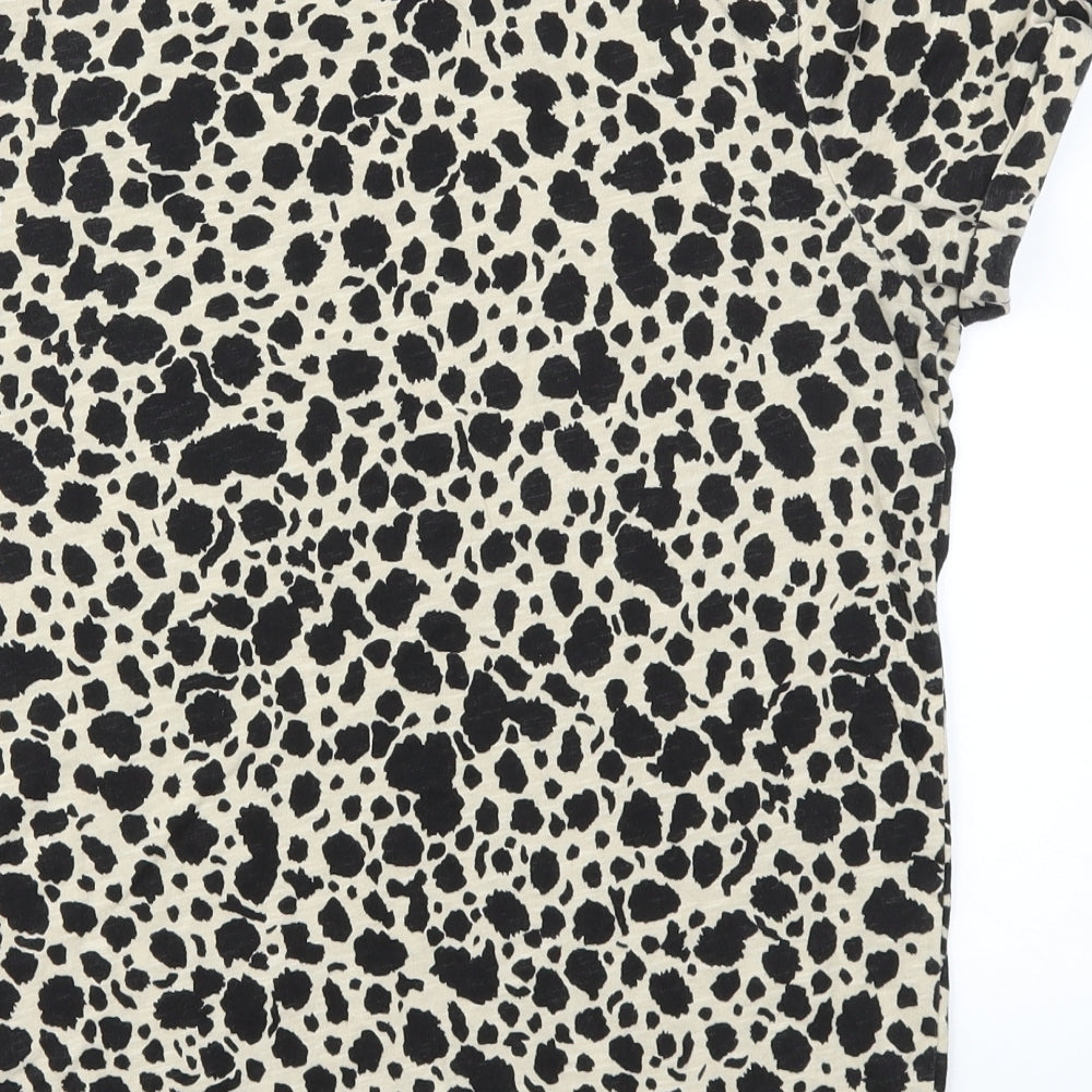 Womens UK Size 10 River Island Brown Basic T-Shirt
