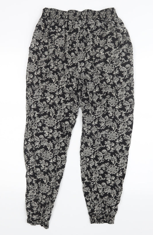 Cherokee Womens Black Geometric Trousers Size M L25 in