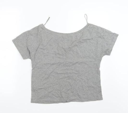 Jack Wills Womens Grey Basic T-Shirt Size 6