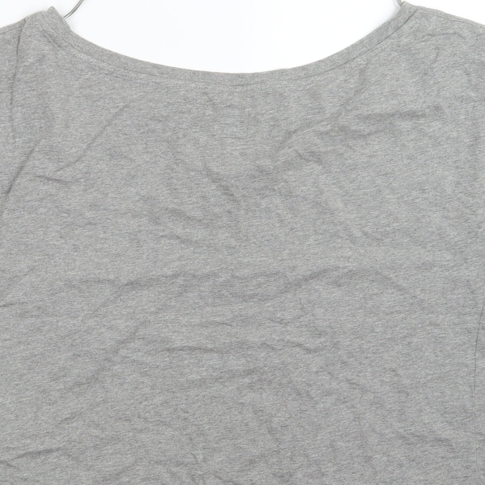 Jack Wills Womens Grey Basic T-Shirt Size 6
