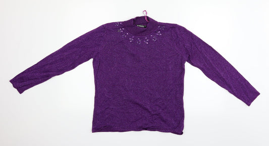 bonmarche Womens Purple Pullover Jumper Size S