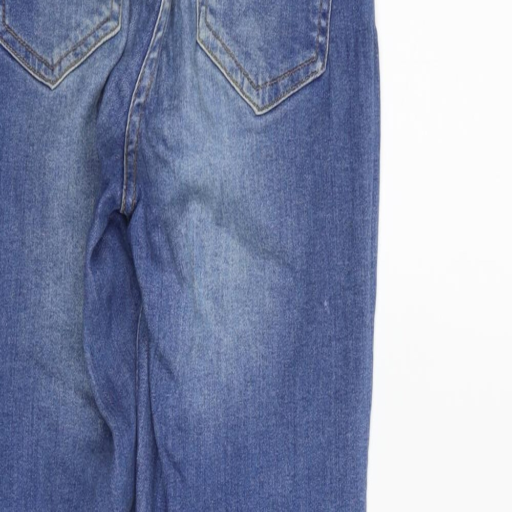 Quiz Womens Blue   Straight Jeans Size 8 L26 in - flowers