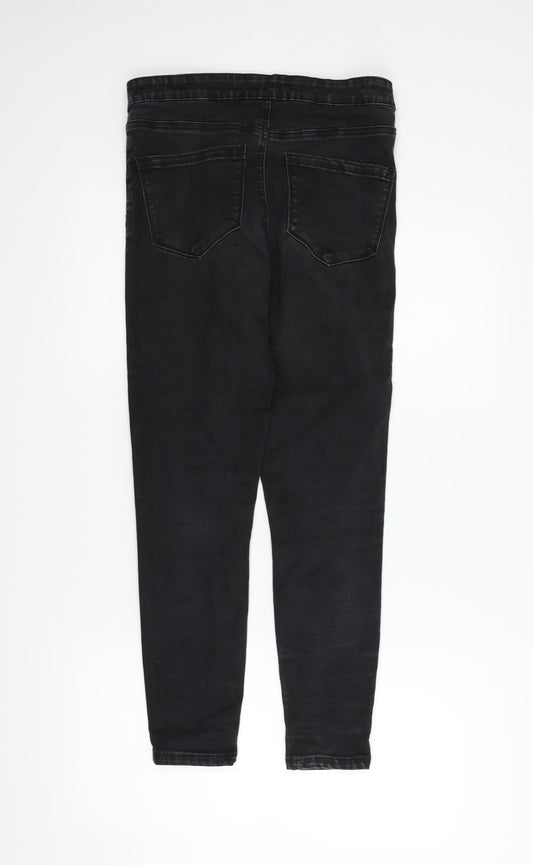 Womens UK Size 12 deniem & co Regular Fit Straight Black Jeans