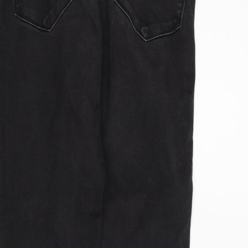 Womens UK Size 12 deniem & co Regular Fit Straight Black Jeans