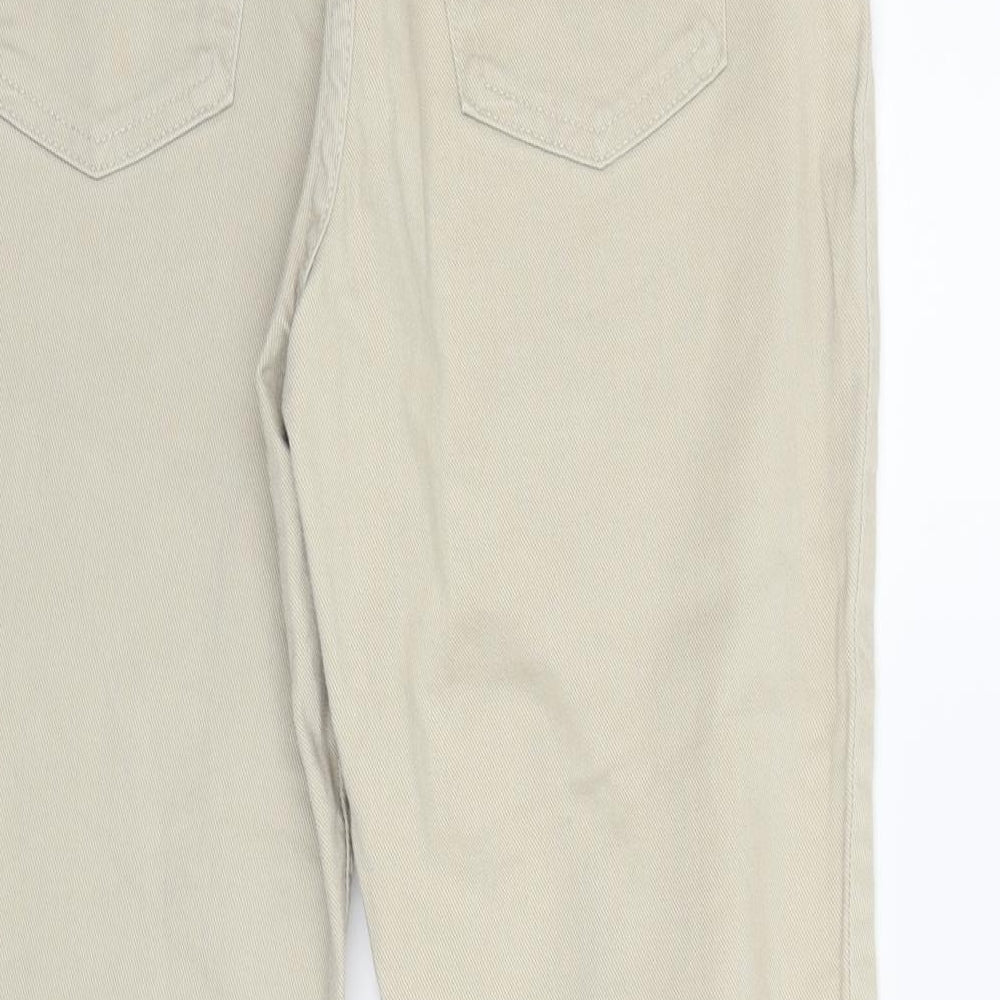 Womens UK Size 14 Marks and Spencer Regular Fit Beige Trousers