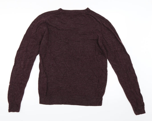 Cedar Wood State Mens Purple Pullover Jumper Size M