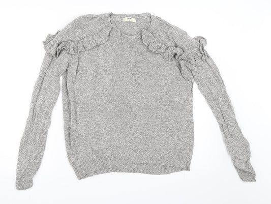 Papaya Womens Grey Cardigan Jumper Size S