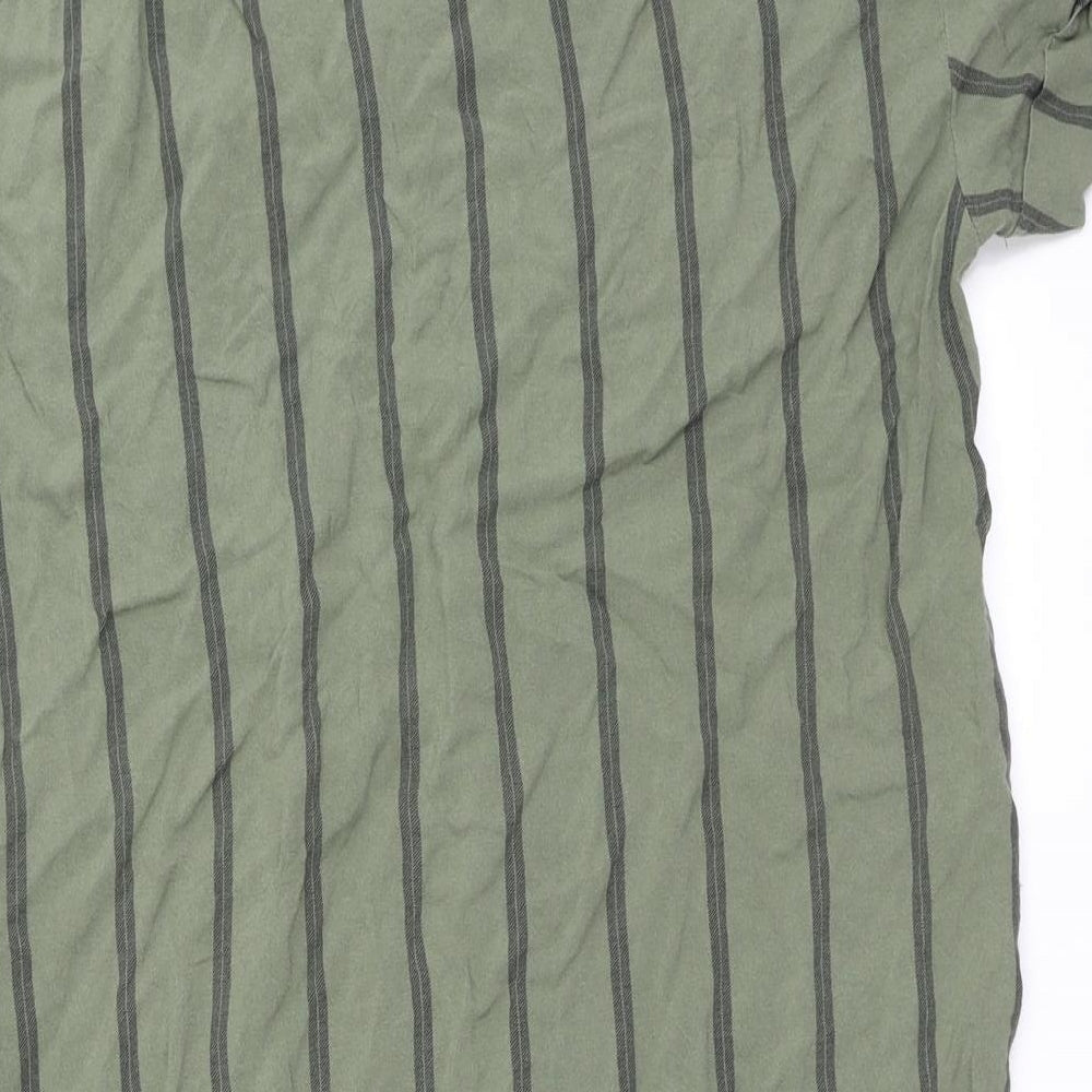 Womens UK Size 8 H&M Green Tunic Blouse