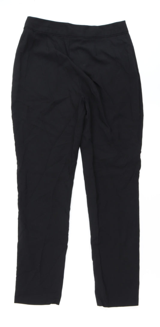 Womens UK Size 8 F&F Regular Fit Black Trousers