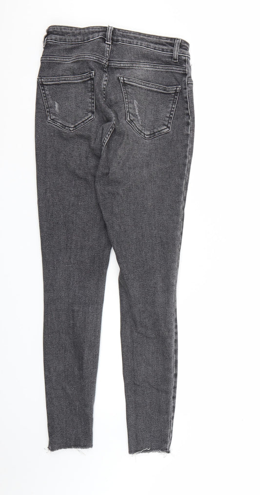 New Look Womens Grey Denim Skinny Jeans Size 10 L27 in