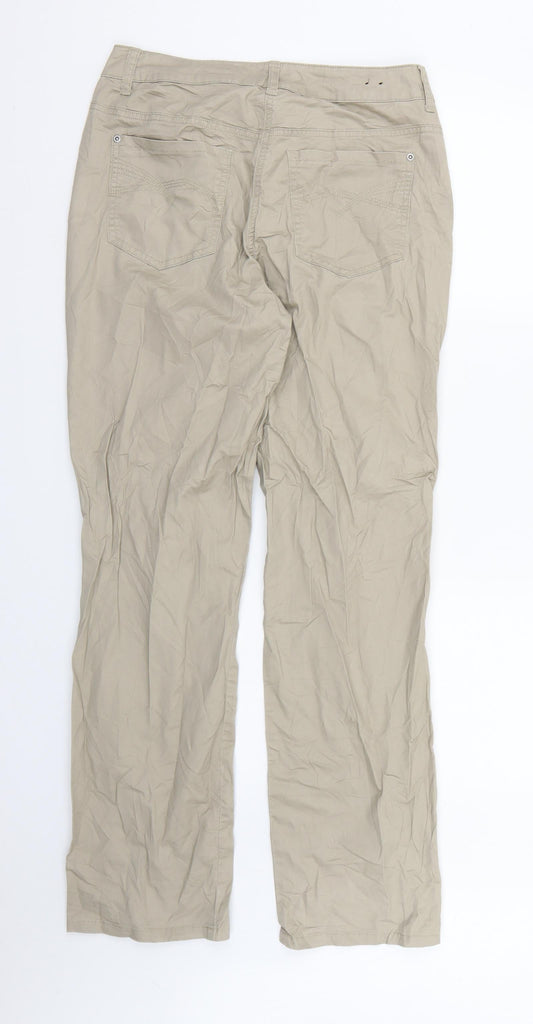 Preworn Womens Beige Chino Trousers Size 8 L32 in