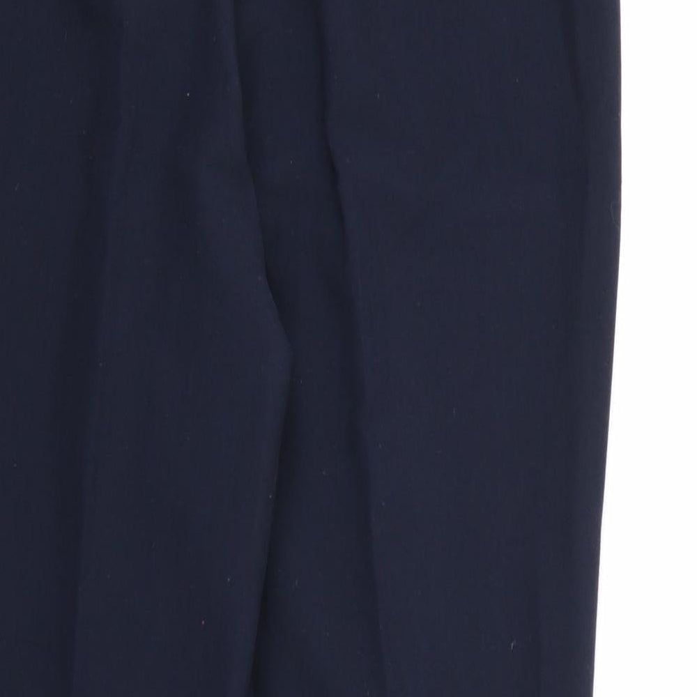 Womens UK Size 10 Preworn Regular Fit Dress Pants Blue Trousers