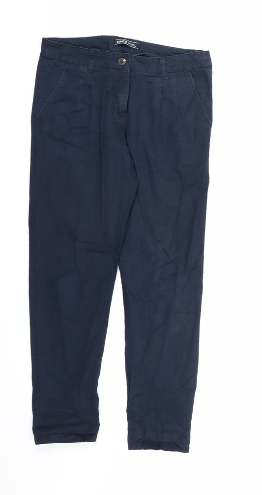 Womens UK Size 36 in Only Regular Fit Chino Blue Trousers