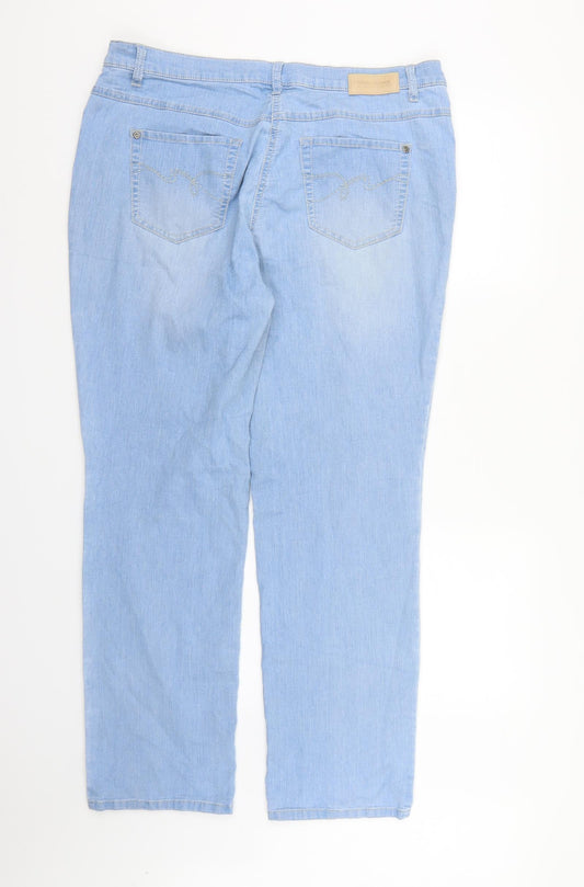 Gerry Weber Womens Blue  Denim Straight Jeans Size 38 in L30 in