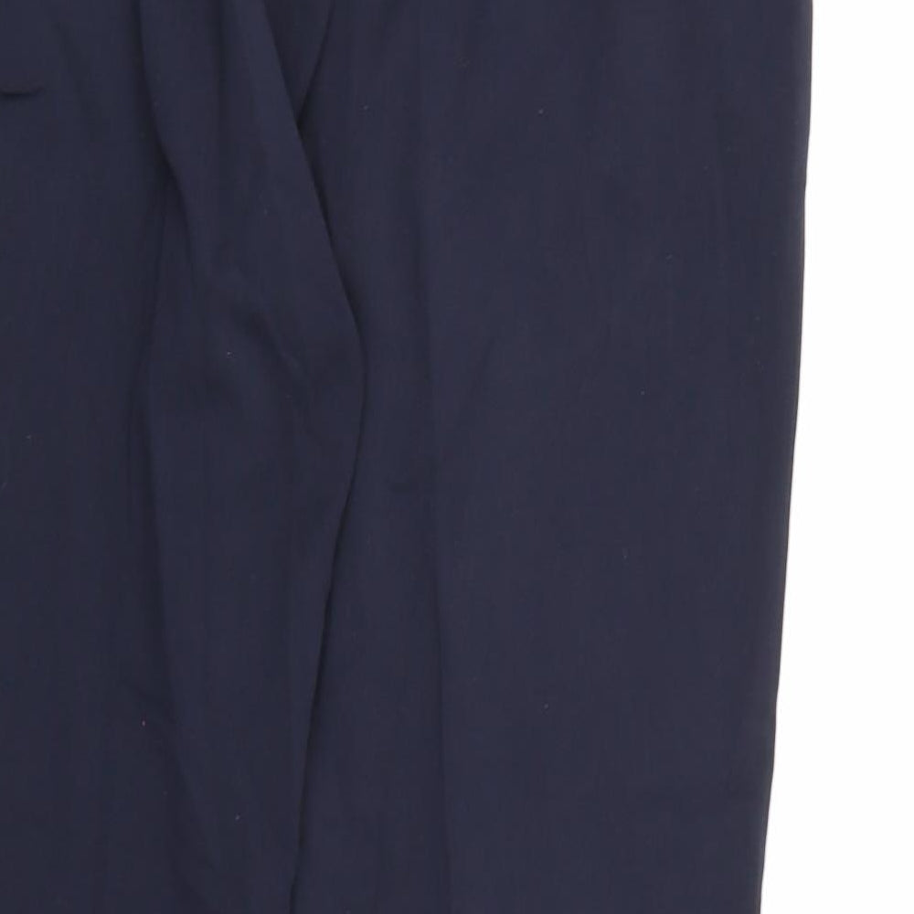 Womens UK Size 14 Marks and Spencer Regular Fit Dress Pants Blue Trousers