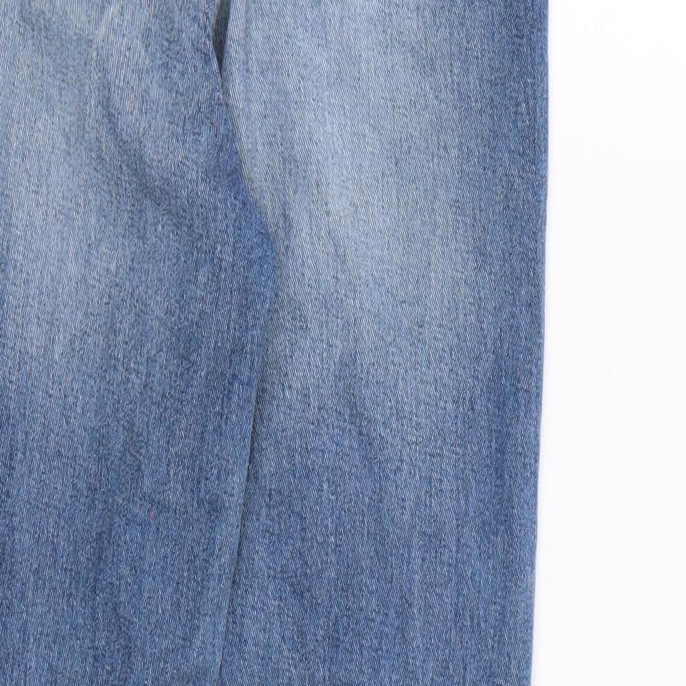 Denim & Co. Womens Blue Denim Straight Jeans Size 6 L29 in