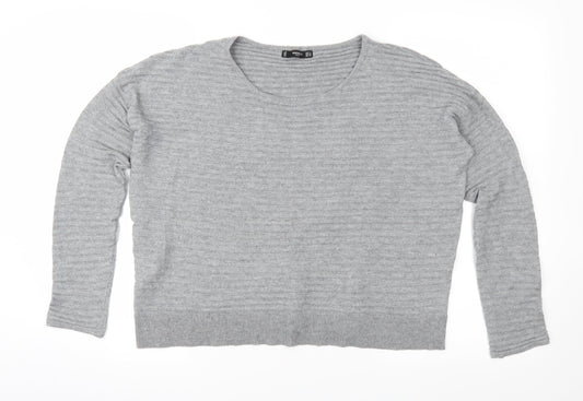 Mango Womens Grey Knit Pullover Jumper Size S