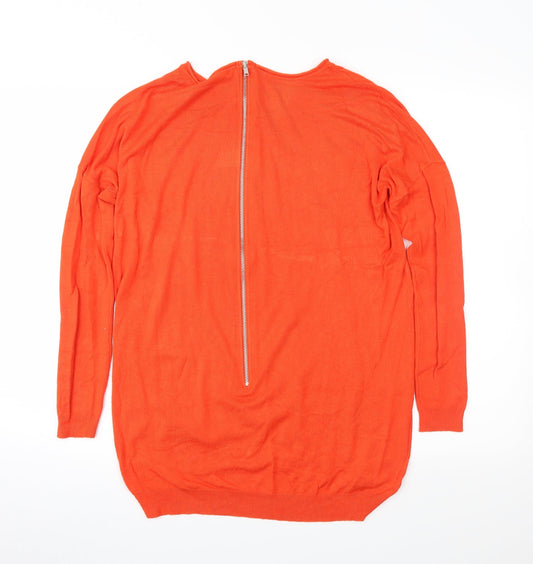 Atmosphere Womens Orange Knit Pullover Jumper Size XS