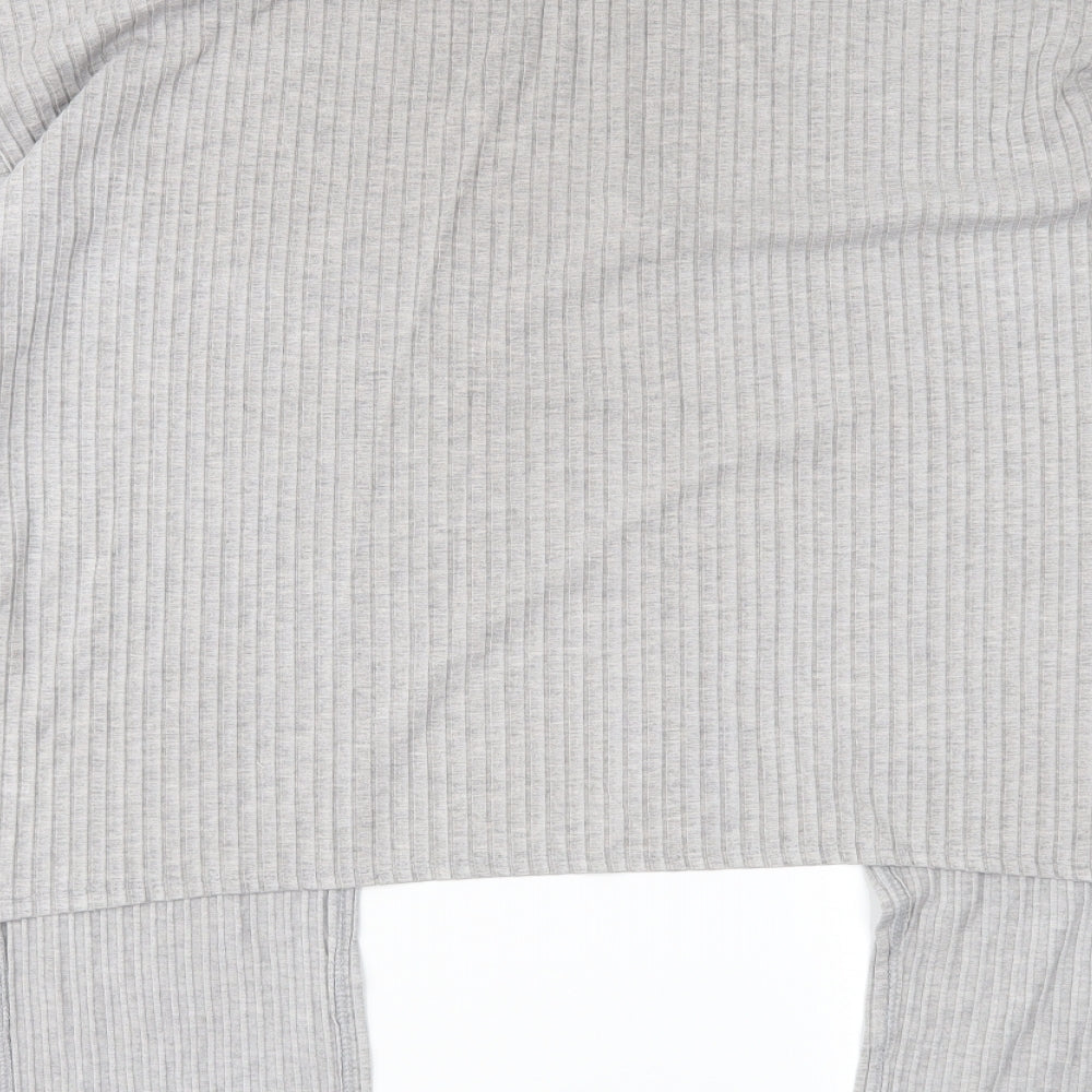 Womens UK Size 10 New Look Grey Basic T-Shirt