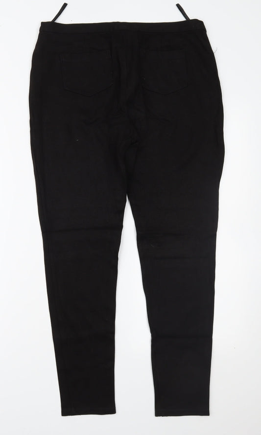 Womens UK Size 14 Dorothy Perkins Regular Fit Black Trousers