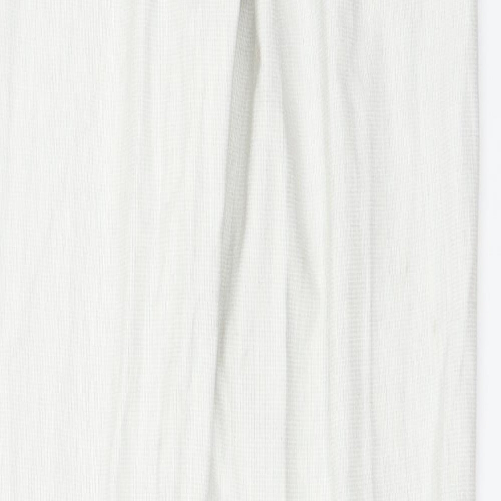 Womens UK Size 6 H&M Regular Fit Ivory Trousers